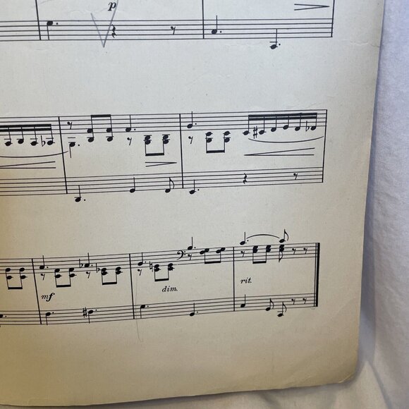 The Guitar Piano Solo Sheet Music Jessie Gaynor 1921 Clayton F. Summy Co. - Picture 6 of 7